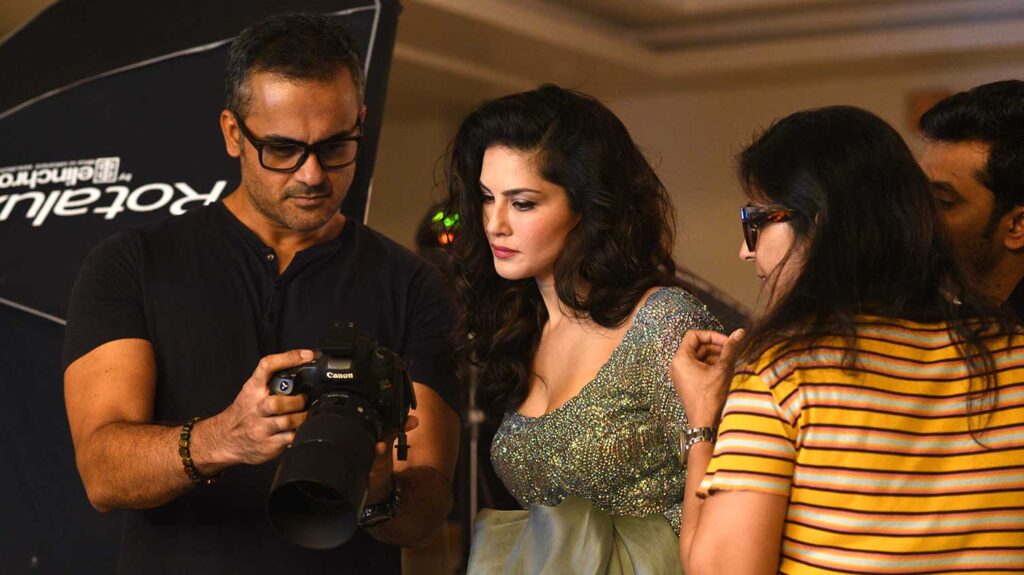 Shoot with superstar Sunny Leone for a magazine cover