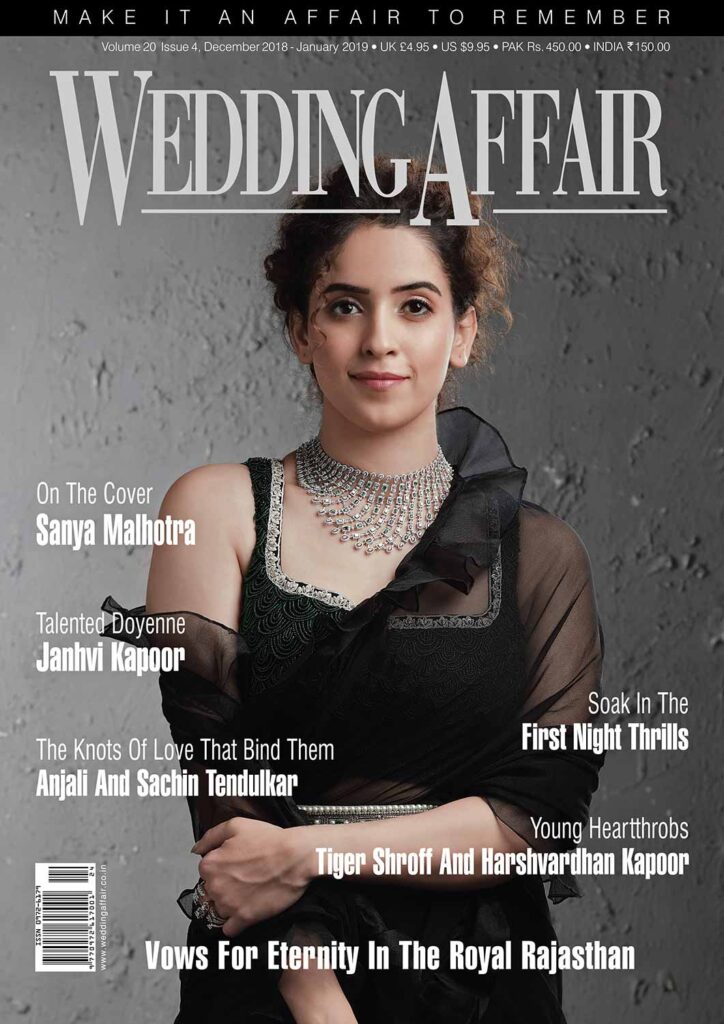 Cover shoot with Sanya Malhotra for Wedding Affair magazine