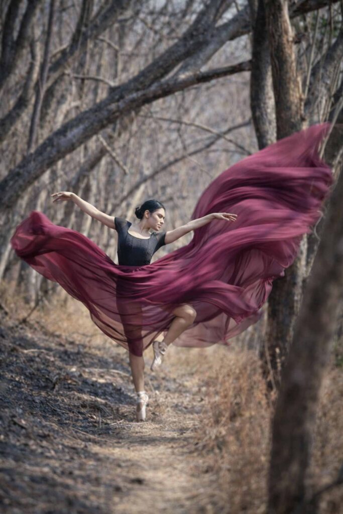 Ballerina in the woods