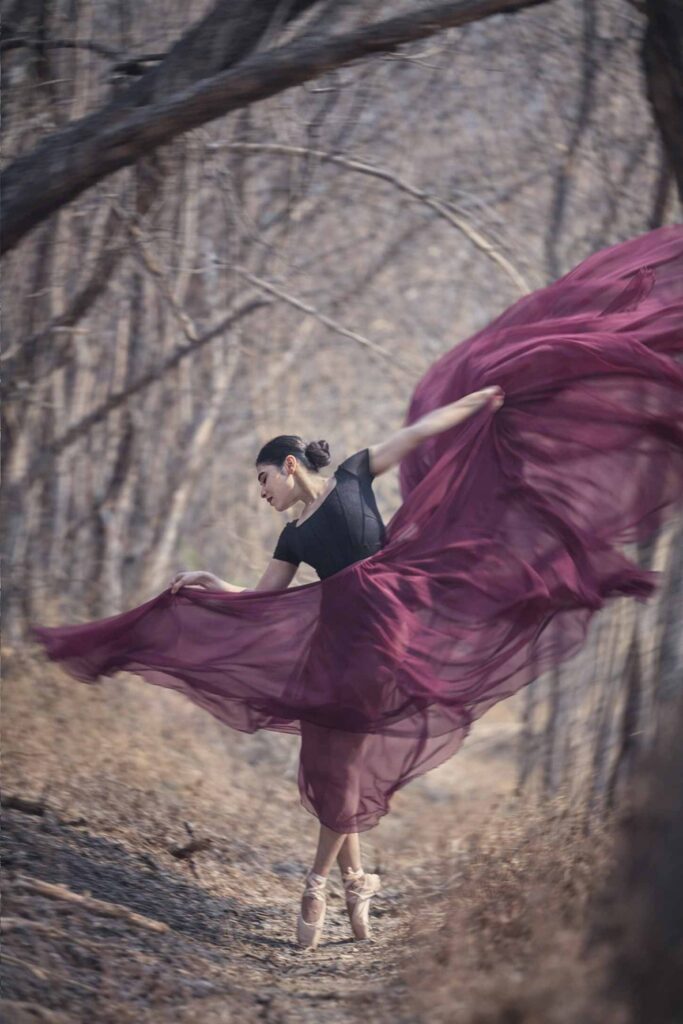 Ballerina in the woods